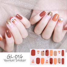 Load image into Gallery viewer,  Taste of Autumn 16 Tips Shiny Nail Stickers gl016 (2 wks SHIP).
