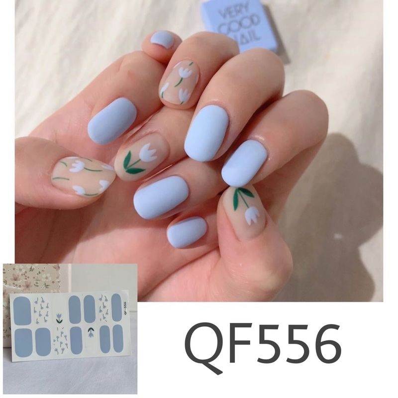  Spring & Summer 14 Tips Watercolor Nail Wraps Stickers Nail Art Nail Decor QF series (2 wks SHIP).