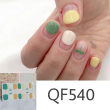 Load image into Gallery viewer,  Spring &amp; Summer 14 Tips Watercolor Nail Wraps Stickers Nail Art Nail Decor QF series (2 wks SHIP).
