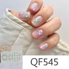 Load image into Gallery viewer,  Spring &amp; Summer 14 Tips Watercolor Nail Wraps Stickers Nail Art Nail Decor QF series (2 wks SHIP).
