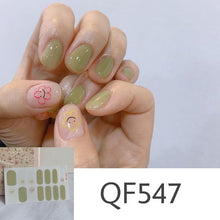 Load image into Gallery viewer,  Spring &amp; Summer 14 Tips Watercolor Nail Wraps Stickers Nail Art Nail Decor QF series (2 wks SHIP).

