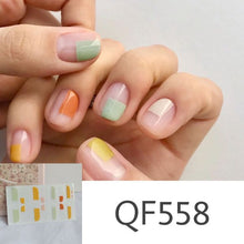 Load image into Gallery viewer,  Spring &amp; Summer 14 Tips Watercolor Nail Wraps Stickers Nail Art Nail Decor QF series (2 wks SHIP).
