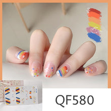 Load image into Gallery viewer,  Spring &amp; Summer 14 Tips Watercolor Nail Wraps Stickers Nail Art Nail Decor QF series (2 wks SHIP).
