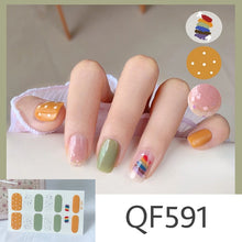 Load image into Gallery viewer,  Spring &amp; Summer 14 Tips Watercolor Nail Wraps Stickers Nail Art Nail Decor QF series (2 wks SHIP).
