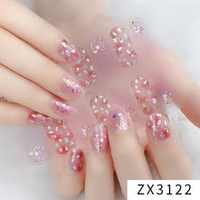 Load image into Gallery viewer,  Valentines/All Seasons 3D Spring/Summer Glitters Nail Wraps Nail Stickers Nail Polish Strips ZX series (2 wks SHIP).
