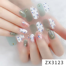 Load image into Gallery viewer,  Valentines/All Seasons 3D Spring/Summer Glitters Nail Wraps Nail Stickers Nail Polish Strips ZX series (2 wks SHIP).

