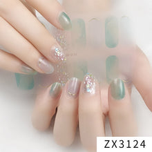 Load image into Gallery viewer,  Valentines/All Seasons 3D Spring/Summer Glitters Nail Wraps Nail Stickers Nail Polish Strips ZX series (2 wks SHIP).
