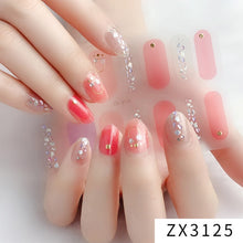 Load image into Gallery viewer,  Valentines/All Seasons 3D Spring/Summer Glitters Nail Wraps Nail Stickers Nail Polish Strips ZX series (2 wks SHIP).
