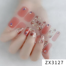 Load image into Gallery viewer,  Valentines/All Seasons 3D Spring/Summer Glitters Nail Wraps Nail Stickers Nail Polish Strips ZX series (2 wks SHIP).
