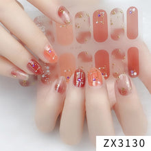 Load image into Gallery viewer,  Valentines/All Seasons 3D Spring/Summer Glitters Nail Wraps Nail Stickers Nail Polish Strips ZX series (2 wks SHIP).
