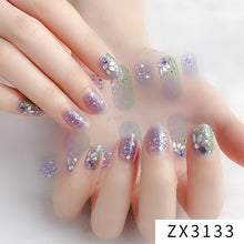 Load image into Gallery viewer,  Valentines/All Seasons 3D Spring/Summer Glitters Nail Wraps Nail Stickers Nail Polish Strips ZX series (2 wks SHIP).
