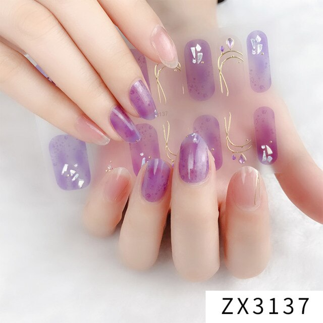  Valentines/All Seasons 3D Spring/Summer Glitters Nail Wraps Nail Stickers Nail Polish Strips ZX series (2 wks SHIP).