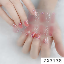 Load image into Gallery viewer,  Valentines/All Seasons 3D Spring/Summer Glitters Nail Wraps Nail Stickers Nail Polish Strips ZX series (2 wks SHIP).

