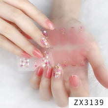 Load image into Gallery viewer,  Valentines/All Seasons 3D Spring/Summer Glitters Nail Wraps Nail Stickers Nail Polish Strips ZX series (2 wks SHIP).
