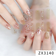 Load image into Gallery viewer,  Valentines/All Seasons 3D Spring/Summer Glitters Nail Wraps Nail Stickers Nail Polish Strips ZX series (2 wks SHIP).
