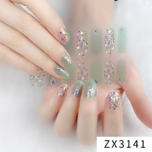 Load image into Gallery viewer,  Valentines/All Seasons 3D Spring/Summer Glitters Nail Wraps Nail Stickers Nail Polish Strips ZX series (2 wks SHIP).
