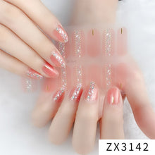 Load image into Gallery viewer,  Valentines/All Seasons 3D Spring/Summer Glitters Nail Wraps Nail Stickers Nail Polish Strips ZX series (2 wks SHIP).
