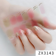 Load image into Gallery viewer,  Valentines/All Seasons 3D Spring/Summer Glitters Nail Wraps Nail Stickers Nail Polish Strips ZX series (2 wks SHIP).
