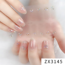 Load image into Gallery viewer,  Valentines/All Seasons 3D Spring/Summer Glitters Nail Wraps Nail Stickers Nail Polish Strips ZX series (2 wks SHIP).
