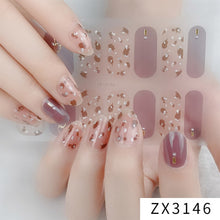 Load image into Gallery viewer,  Valentines/All Seasons 3D Spring/Summer Glitters Nail Wraps Nail Stickers Nail Polish Strips ZX series (2 wks SHIP).
