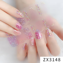 Load image into Gallery viewer,  Valentines/All Seasons 3D Spring/Summer Glitters Nail Wraps Nail Stickers Nail Polish Strips ZX series (2 wks SHIP).
