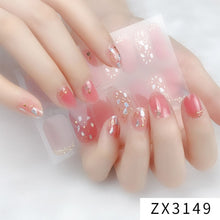 Load image into Gallery viewer,  Valentines/All Seasons 3D Spring/Summer Glitters Nail Wraps Nail Stickers Nail Polish Strips ZX series (2 wks SHIP).
