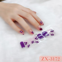 Load image into Gallery viewer,  Valentines/All Seasons 3D Spring/Summer Glitters Nail Wraps Nail Stickers Nail Polish Strips ZX series (2 wks SHIP).
