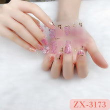 Load image into Gallery viewer,  Valentines/All Seasons 3D Spring/Summer Glitters Nail Wraps Nail Stickers Nail Polish Strips ZX series (2 wks SHIP).

