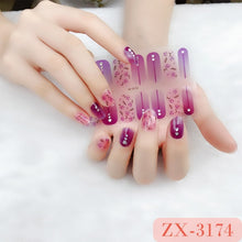 Load image into Gallery viewer,  Valentines/All Seasons 3D Spring/Summer Glitters Nail Wraps Nail Stickers Nail Polish Strips ZX series (2 wks SHIP).
