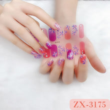 Load image into Gallery viewer,  Valentines/All Seasons 3D Spring/Summer Glitters Nail Wraps Nail Stickers Nail Polish Strips ZX series (2 wks SHIP).
