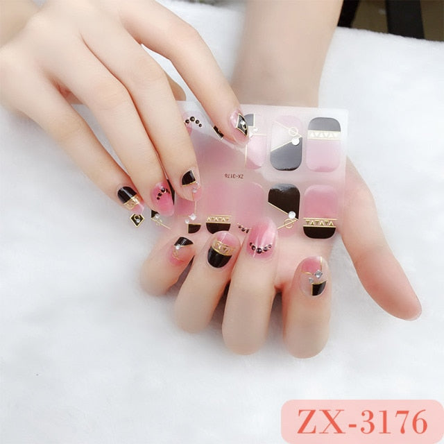  Valentines/All Seasons 3D Spring/Summer Glitters Nail Wraps Nail Stickers Nail Polish Strips ZX series (2 wks SHIP).