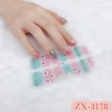 Load image into Gallery viewer,  Valentines/All Seasons 3D Spring/Summer Glitters Nail Wraps Nail Stickers Nail Polish Strips ZX series (2 wks SHIP).
