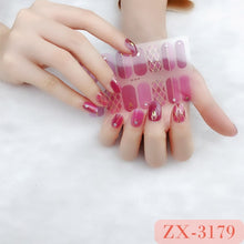 Load image into Gallery viewer,  Valentines/All Seasons 3D Spring/Summer Glitters Nail Wraps Nail Stickers Nail Polish Strips ZX series (2 wks SHIP).
