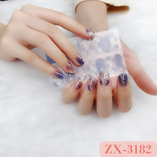 Load image into Gallery viewer,  Valentines/All Seasons 3D Spring/Summer Glitters Nail Wraps Nail Stickers Nail Polish Strips ZX series (2 wks SHIP).
