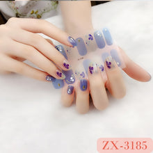 Load image into Gallery viewer,  Valentines/All Seasons 3D Spring/Summer Glitters Nail Wraps Nail Stickers Nail Polish Strips ZX series (2 wks SHIP).
