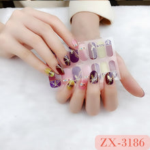 Load image into Gallery viewer,  Valentines/All Seasons 3D Spring/Summer Glitters Nail Wraps Nail Stickers Nail Polish Strips ZX series (2 wks SHIP).
