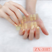Load image into Gallery viewer,  Valentines/All Seasons 3D Spring/Summer Glitters Nail Wraps Nail Stickers Nail Polish Strips ZX series (2 wks SHIP).
