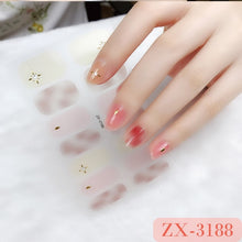 Load image into Gallery viewer,  Valentines/All Seasons 3D Spring/Summer Glitters Nail Wraps Nail Stickers Nail Polish Strips ZX series (2 wks SHIP).
