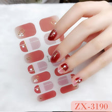 Load image into Gallery viewer,  Valentines/All Seasons 3D Spring/Summer Glitters Nail Wraps Nail Stickers Nail Polish Strips ZX series (2 wks SHIP).

