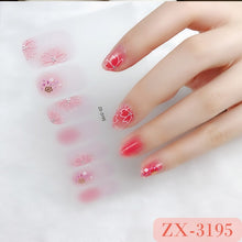 Load image into Gallery viewer,  Valentines/All Seasons 3D Spring/Summer Glitters Nail Wraps Nail Stickers Nail Polish Strips ZX series (2 wks SHIP).
