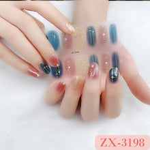 Load image into Gallery viewer,  Valentines/All Seasons 3D Spring/Summer Glitters Nail Wraps Nail Stickers Nail Polish Strips ZX series (2 wks SHIP).
