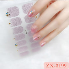 Load image into Gallery viewer,  Valentines/All Seasons 3D Spring/Summer Glitters Nail Wraps Nail Stickers Nail Polish Strips ZX series (2 wks SHIP).
