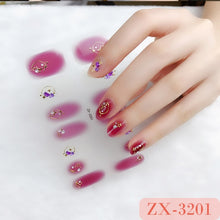 Load image into Gallery viewer,  Valentines/All Seasons 3D Spring/Summer Glitters Nail Wraps Nail Stickers Nail Polish Strips ZX series (2 wks SHIP).
