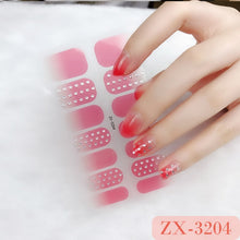 Load image into Gallery viewer,  Valentines/All Seasons 3D Spring/Summer Glitters Nail Wraps Nail Stickers Nail Polish Strips ZX series (2 wks SHIP).
