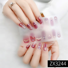 Load image into Gallery viewer,  Valentines/All Seasons 3D Spring/Summer Glitters Nail Wraps Nail Stickers Nail Polish Strips ZX series (2 wks SHIP).
