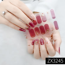 Load image into Gallery viewer,  Valentines/All Seasons 3D Spring/Summer Glitters Nail Wraps Nail Stickers Nail Polish Strips ZX series (2 wks SHIP).

