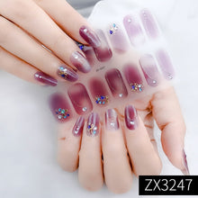 Load image into Gallery viewer,  Valentines/All Seasons 3D Spring/Summer Glitters Nail Wraps Nail Stickers Nail Polish Strips ZX series (2 wks SHIP).
