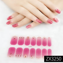 Load image into Gallery viewer,  Valentines/All Seasons 3D Spring/Summer Glitters Nail Wraps Nail Stickers Nail Polish Strips ZX series (2 wks SHIP).
