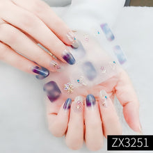 Load image into Gallery viewer,  Valentines/All Seasons 3D Spring/Summer Glitters Nail Wraps Nail Stickers Nail Polish Strips ZX series (2 wks SHIP).
