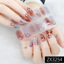 Load image into Gallery viewer,  Valentines/All Seasons 3D Spring/Summer Glitters Nail Wraps Nail Stickers Nail Polish Strips ZX series (2 wks SHIP).
